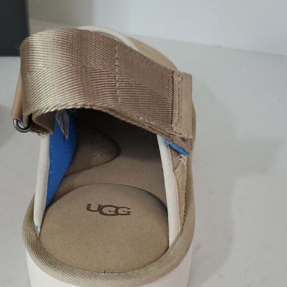 UGG Mens Goldencoast Clog Size US 9 Beige Suede Slingback Slide Sandal NWT - Picture 9 of 10